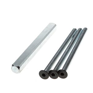 Montageset greep-kom zwart dd 88mm