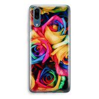 Neon bloemen: Huawei P20 Transparant Hoesje