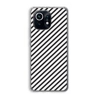 Strepen zwart-wit: Xiaomi Mi 11 Transparant Hoesje