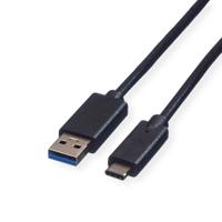 ROLINE USB 3.2 Gen 1 kabel, A-C, M/M, zwart, 1 m - thumbnail