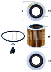 Oliefilter MAHLE, Diameter (mm)74mm, u.a. für BMW, Alpina