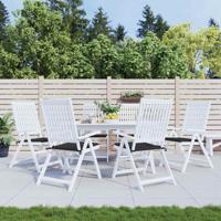 VidaXL Tuinstoelkussens 6 st 40x40x4 cm oxford stof zwart