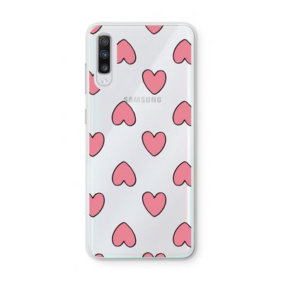 Ondersteboven verliefd: Samsung Galaxy A70 Transparant Hoesje