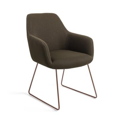 Jesper Home Eetkamerstoel 'Hiroo' Slide Rose, kleur Jungle Jewel