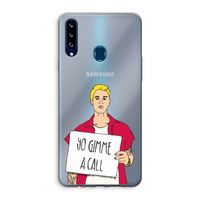 Gimme a call: Samsung Galaxy A20s Transparant Hoesje