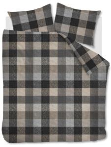 Beddinghouse Flanel Dekbedovertrek Becket Grey-Lits-jumeaux (240 x 200/220 cm)