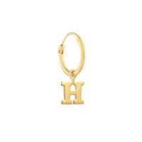 Minimalistische letter oorbel - 14K GOUD - Goud - H