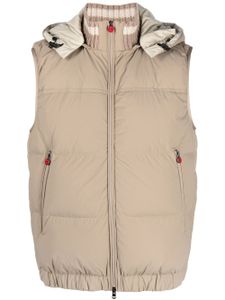 Kiton gilet à design matelassé - Tons neutres