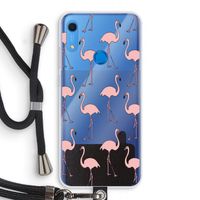 Anything Flamingoes: Huawei Y6s Transparant Hoesje met koord