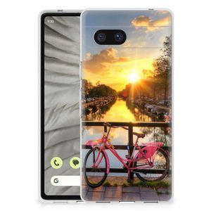 Google Pixel 7A Siliconen Back Cover Amsterdamse Grachten