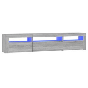 vidaXL Tv-meubel met LED-verlichting 195x35x40 cm grijs sonoma eiken