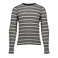 Geisha winter top meisjes - zwart/wit - ajour - longsleeve, gestreept