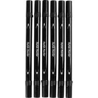 Creativ Company Textielstiften, lijndikte 2,3+3,6 mm, zwart, 6 stuk/ 1 doos