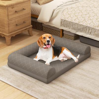Orthopedisch Hondenbed voor Middelgrote Honden Hondenbank met Ei-vormig Kistenschuim Grijs
