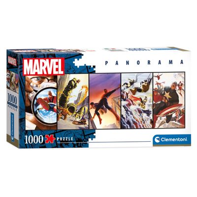 Clementoni panorama puzzel marvel superhelden, 1000st.