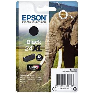 Epson Elephant Singlepack Black 24XL Claria Photo HD Ink