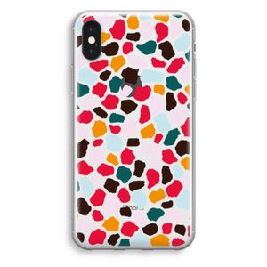 Colored Giraffe: iPhone XS Transparant Hoesje