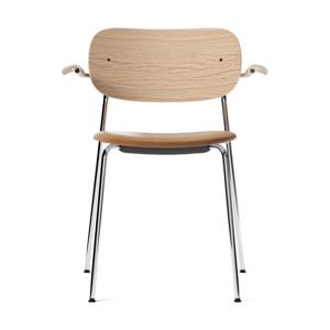 Audo Copenhagen Co Chair eetkamerstoel chrome met armleuning gestoffeerd