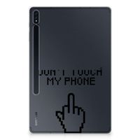 Samsung Galaxy Tab S7 Plus | S8 Plus Print Case Finger Don't Touch My Phone - thumbnail