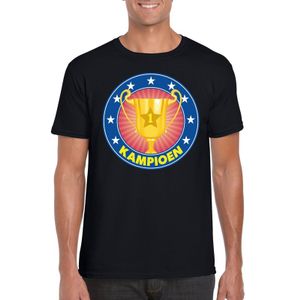 Zwart kampioen shirt voor heren