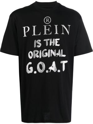 Philipp Plein t-shirt à slogan imprimé - Noir