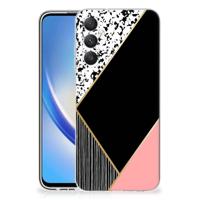 Samsung Galaxy A05S | Flexibel TPU Hoesje | Zwart Roze Vormen