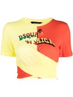 DSQUARED2 haut crop à logo imprimé - Rouge