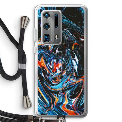 Black Unicorn: Huawei P40 Pro Plus Transparant Hoesje met koord