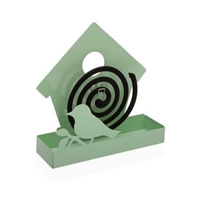 Steun voor anti-muggen spiralen Versa Groen Metaal 5 x 17 x 17 cm Vogel