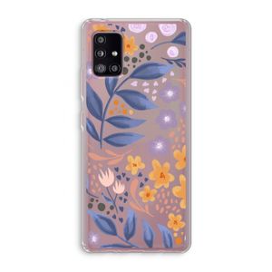 Flowers with blue leaves: Samsung Galaxy A51 5G Transparant Hoesje