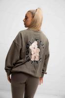 Couture Club Teddy Bear Circle Oversized Sweater Dames Groen - Maat XS - Kleur: Groen | Soccerfanshop - thumbnail