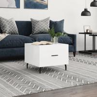 Salontafel 50x50x40 cm bewerkt hout hoogglans wit