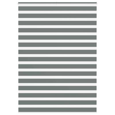 VidaXL Zebra rolgordijn 165x230 cm stofbreedte 160,9 cm donkergrijs