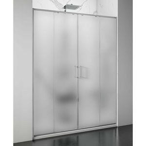 Nisdeur Lacus Stromboli Evo 2 Schuifdeuren 170x200 cm Mat Glas Chroom Lacus