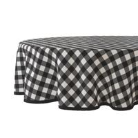 Tafelzeil rond ruit zwart - 160cm