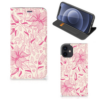 iPhone 12 Mini Smart Cover Pink Flowers