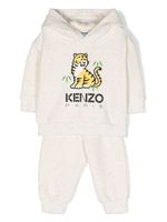 Kenzo Kids survêtement en polaire à logo imprimé - Tons neutres