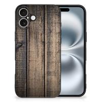 iPhone 16 Houten Print Telefoonhoesje Steigerhout