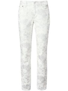 Broek folieprint in kant-look Van TALBOT RUNHOF X PETER HAHN wit