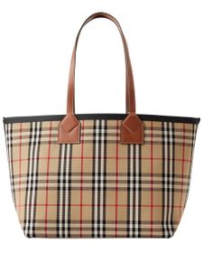 Burberry sac cabas London à carreaux - Marron