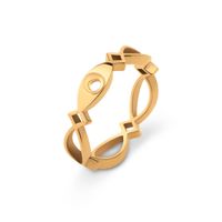 Melano Twisted Ring Trix Goud - thumbnail