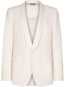 Dolce & Gabbana blazer boutonné à coupe Sicilia - Blanc