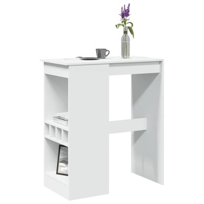 Bartafel met rekken 90x47,5x103,5 cm bewerkt hout wit