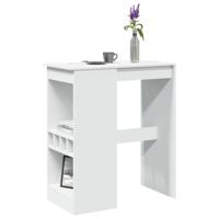 Bartafel met rekken 90x47,5x103,5 cm bewerkt hout wit