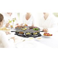 Princess Gourmetstel 162720 - Oval Steengrill & Raclette Party – 8 personen - 2 meter snoer - Regelbare thermostaat - thumbnail