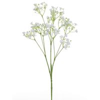 Kunstbloemen Gipskruid/Gypsophila takken wit 70 cm   - - thumbnail