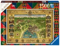 Ravensburger puzzel 1500 stukjes HP Hogwarts Map - thumbnail