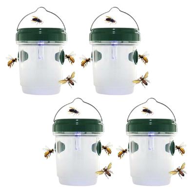 Wespenval solar - 4x - met ophangbeugel - 9,3 x 11,8 cm - muggen / vliegen - zonnepaneel
