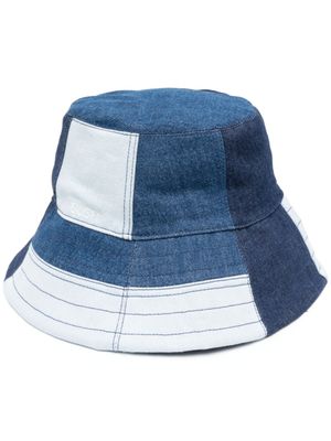 AMBUSH bob en jean à design patchwork - Bleu