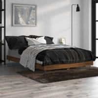 Bedframe zonder matras bewerkt hout bruin eikenkleur 120x190 cm